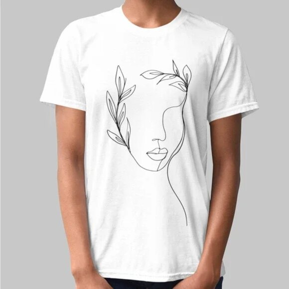 Minimal Goddess Line Art Sketch Tee - Picture 3 of 4